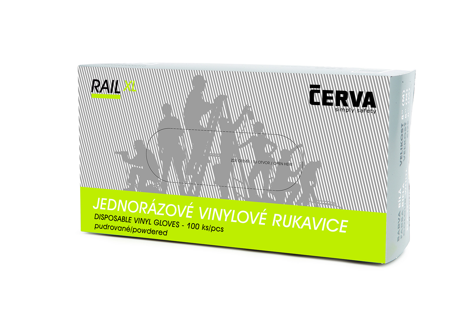 Rękawice rail, jednorazowe, winylowe pudrowane, rozmiar 8, przeźroczyste, 100 sztuk