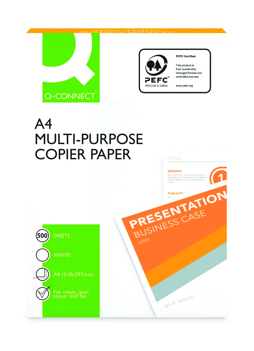 Papier ksero Q-CONNECT, A4, klasa C, 75gsm, 500 ark.