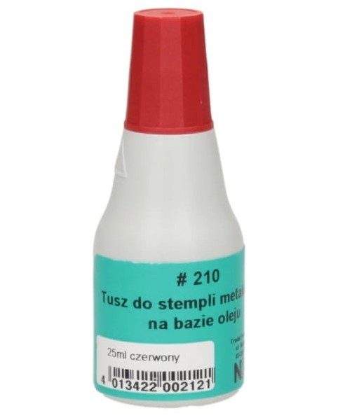 Tusz olejowy do stempli metalowych Noris czerwony 25ml Tusz olejowy do stempli metalowych Noris czerwony 25ml