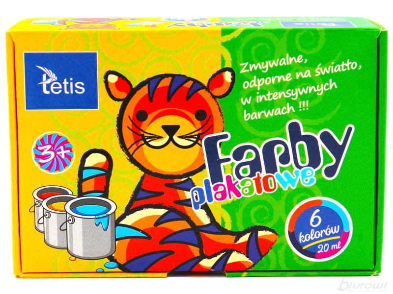 Farby plakatowe Tetis 6x20 ml