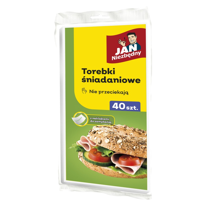 Papierowe torebki śniadaniowe Jan Niezbędny 40 szt.
