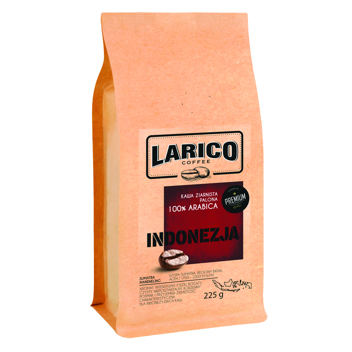 Kawa Larico indonezja sumatra, ziarnista, 225g