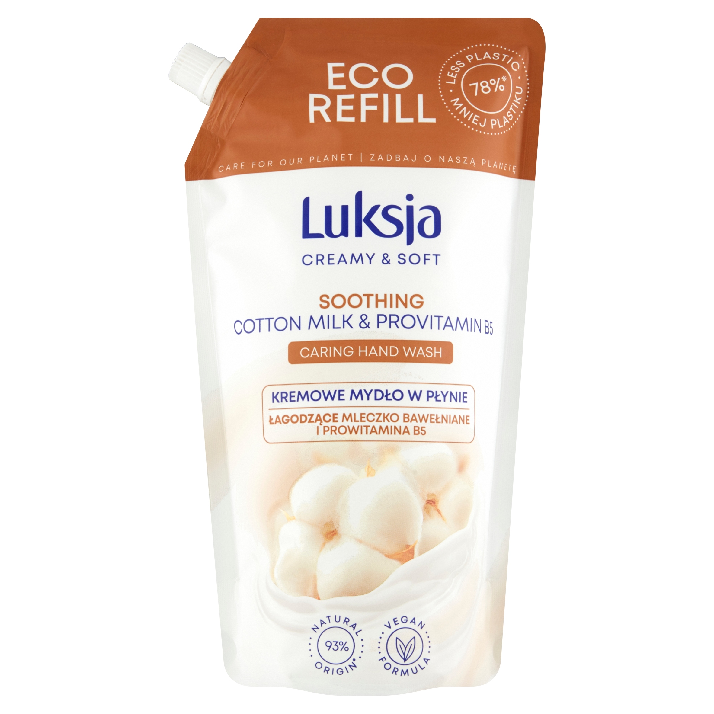 Mydło w płynie zapas 900ml creamy Luksja mleczko b