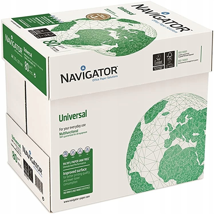Papier ksero Navigator universal fsc, A4, klasa A, 80 g. min. 5 ryz - Kupuj taniej Papier ksero Navigator universal fsc, A4, klasa A, 80 g. min. 5 ryz - Kupuj taniej