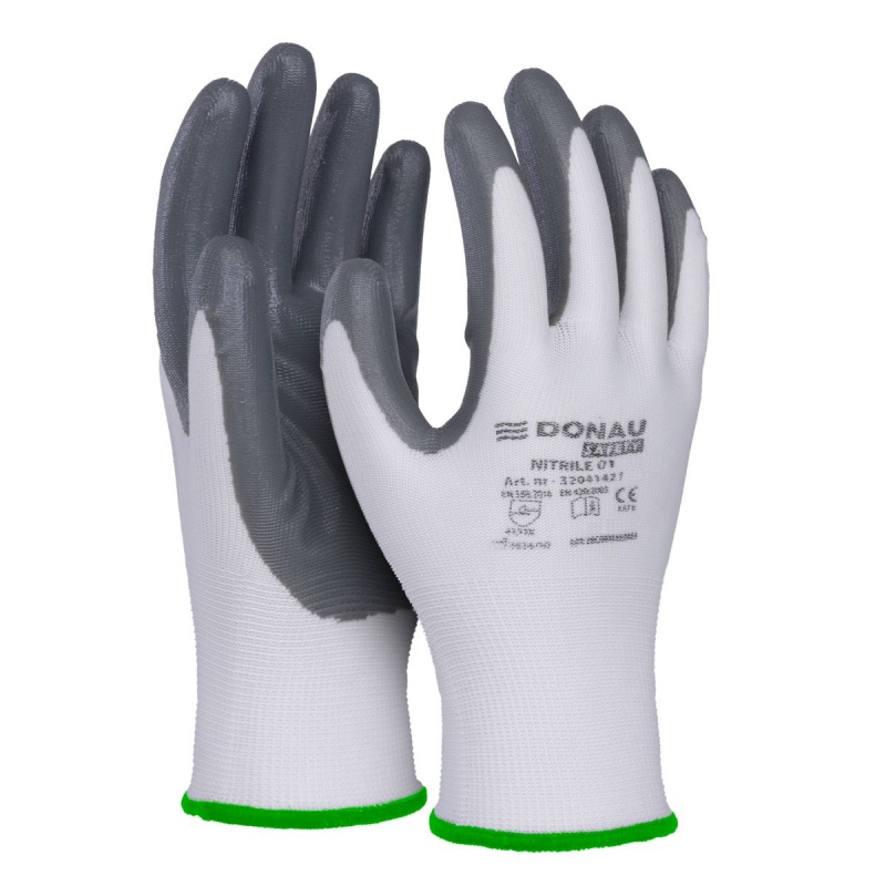 Rękawice Donau Safety powlekane szarym nitrylem rozmiar 11 Rękawice Donau Safety powlekane szarym nitrylem rozmiar 11