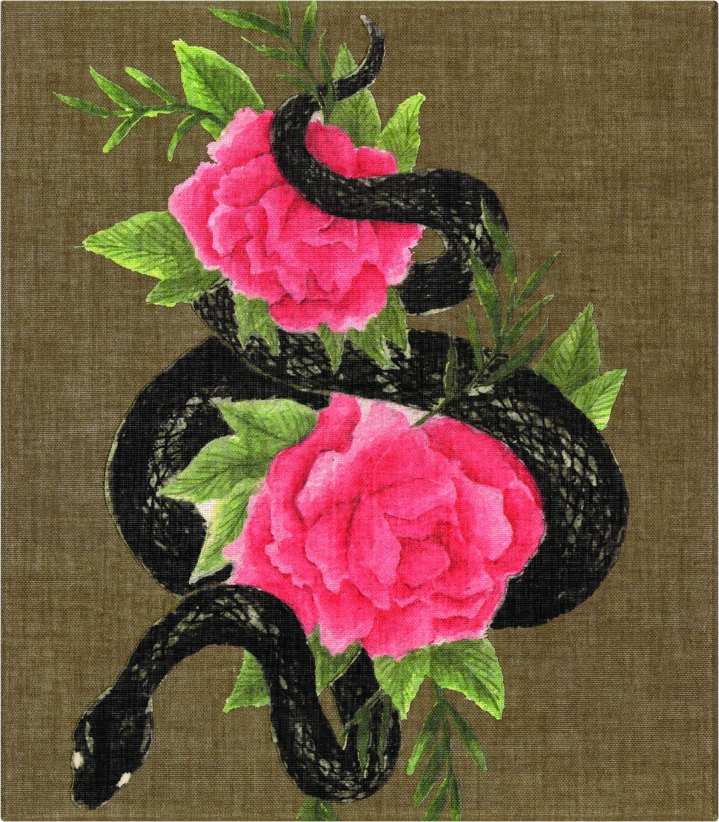 Zestaw KAWECO X MOLESKINE 2025, notes Snake Roses, L, 13x21cm, w linie + długopis, w pudełku