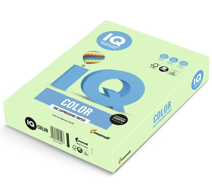 Papier ksero iq color A4 jasnozielony mg28