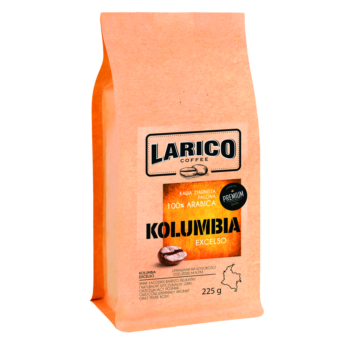 Kawa Larico kolumbia excelso, ziarnista, 225g
