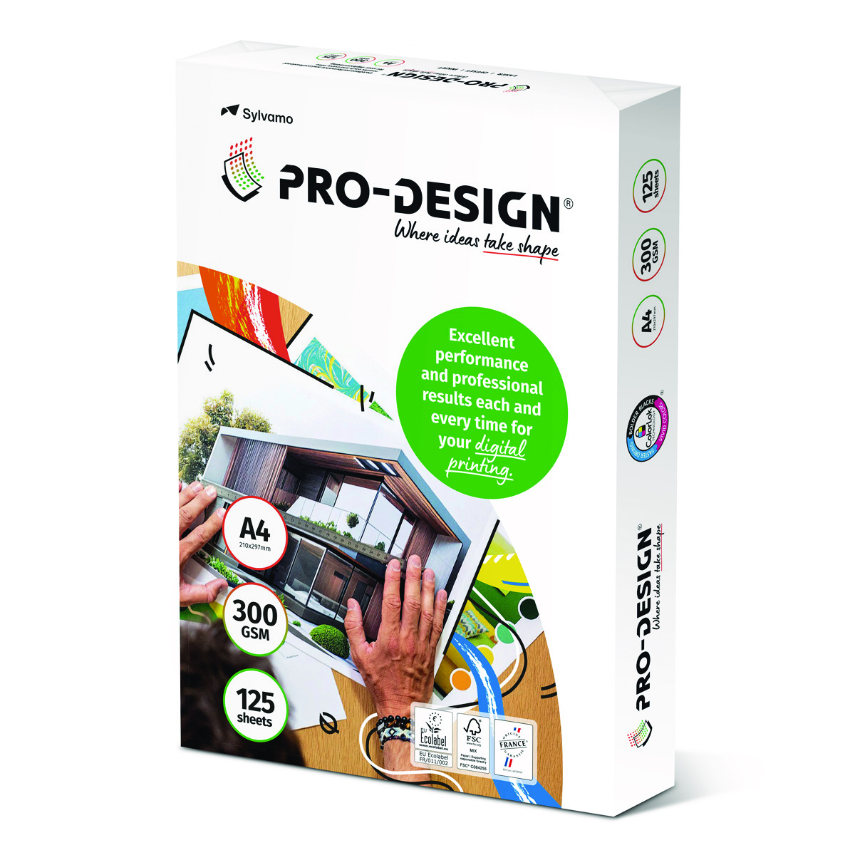 Papier ksero pro-design fsc, satynowany, klasa a++, A4, 168cie, 300gsm, 125 ark.