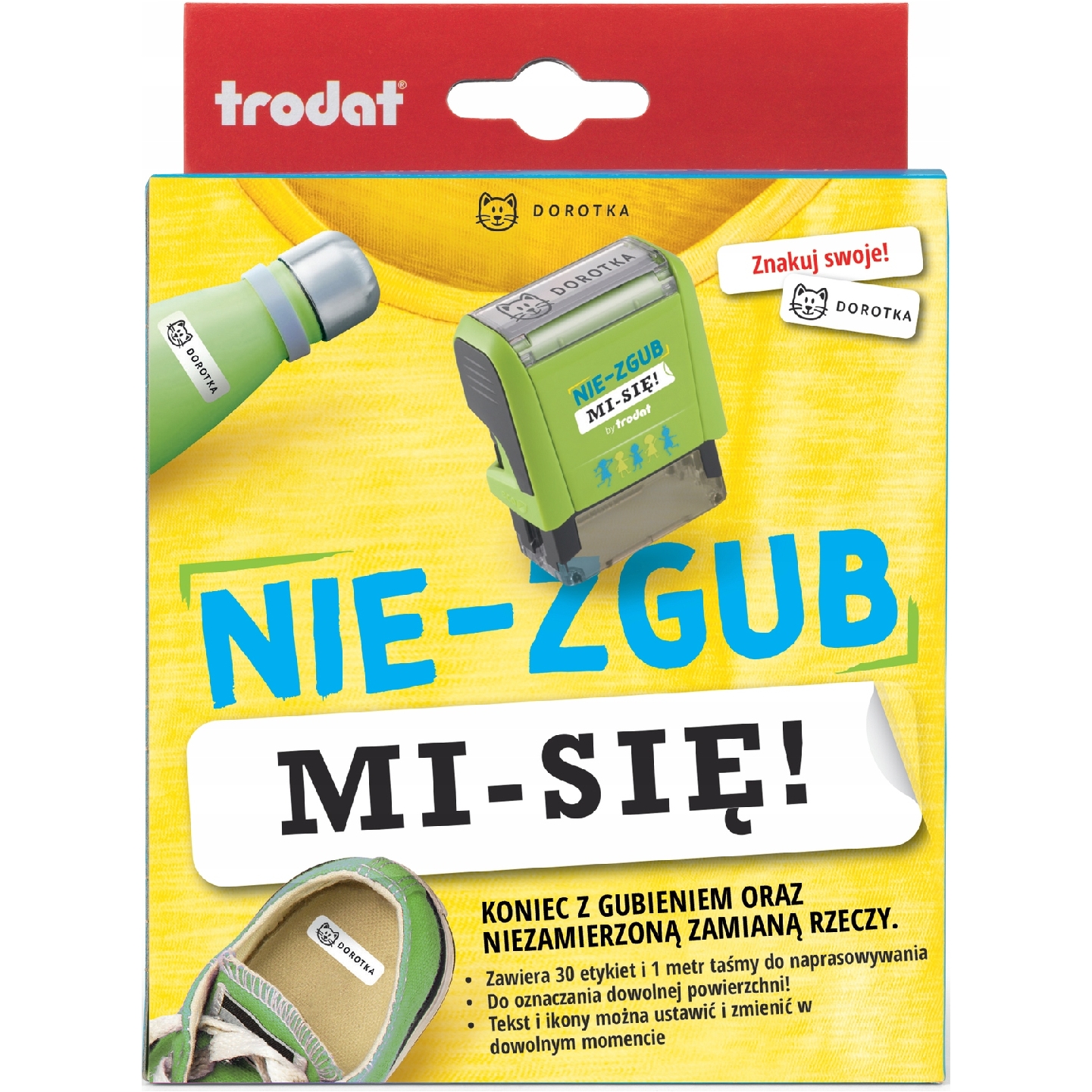 Drukarenka pieczątka do znakowania rzeczy osobistych nie-zgub-mi-się Trodat | eazbiuro.pl | Zamów online!