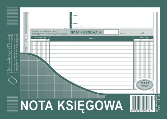 Druk nota księgowa M&P do biura | eazbiuro.pl | Kup z rabatem!