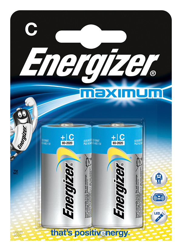 Bateria Energizer maximum, c, lr14, 1,5v, 2 sztuki