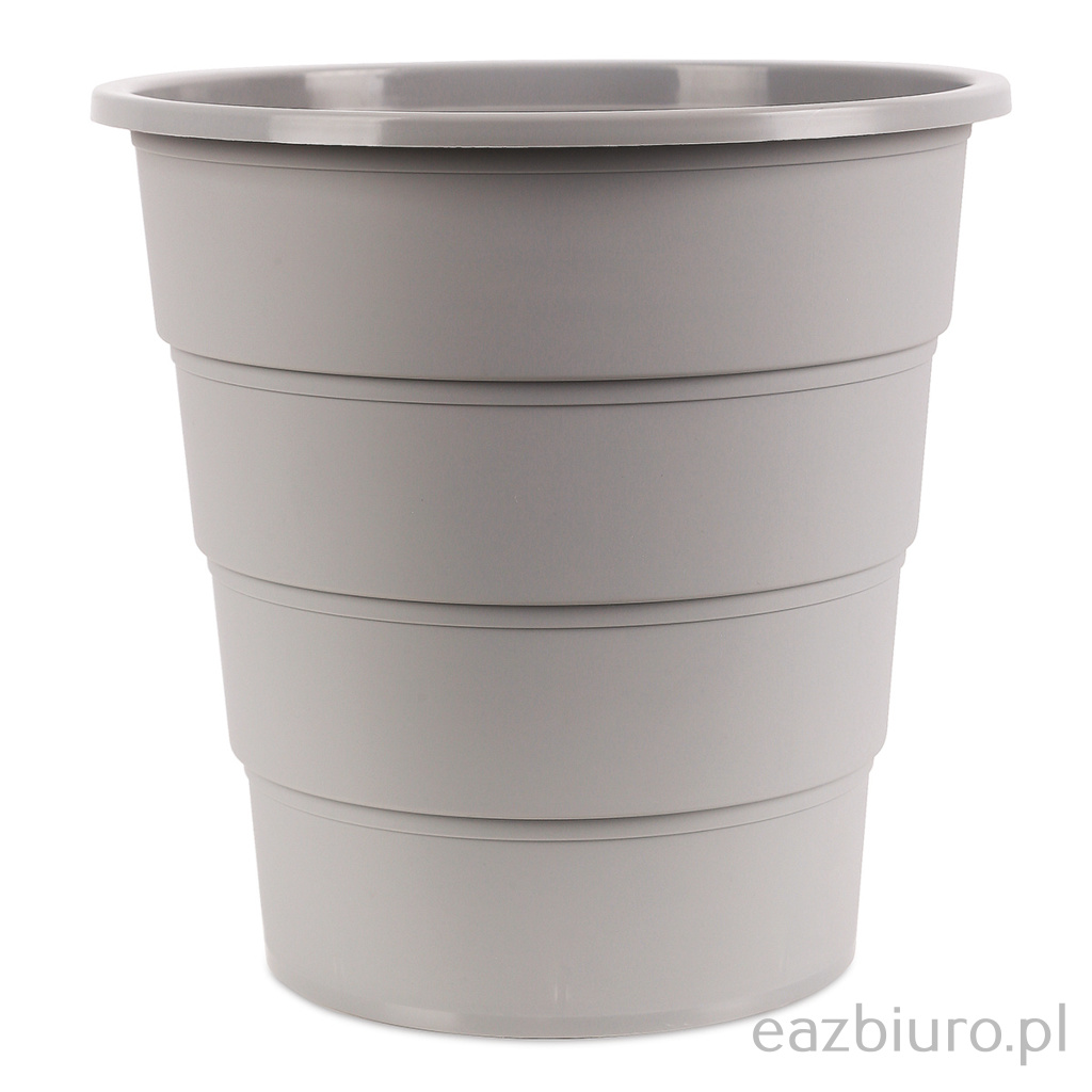 Kosz na śmieci Office Products, pełny, 16l, szary Kosz na śmieci Office Products, pełny, 16l, szary