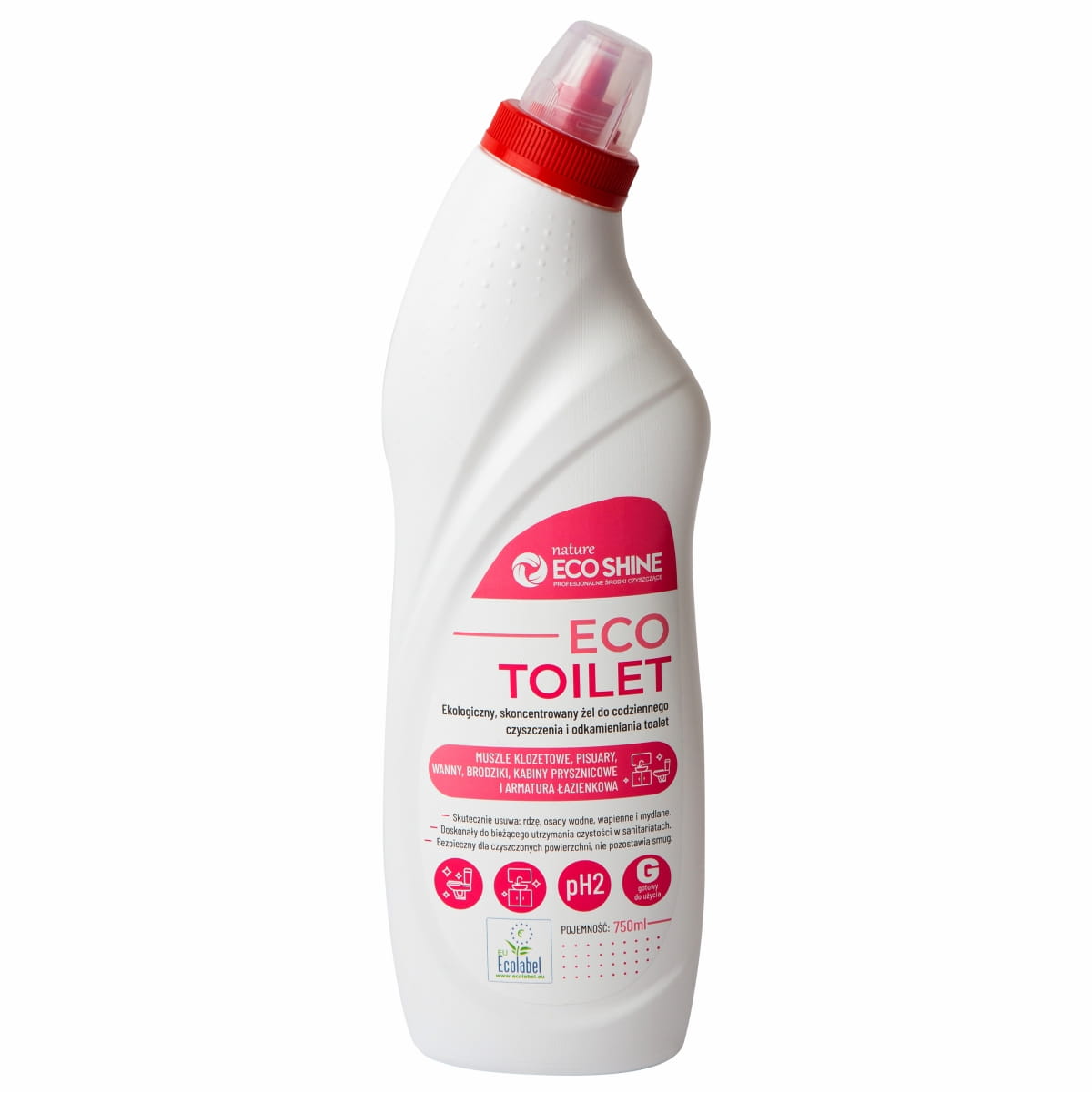 Eco Shine eco toilet 750ml skoncentrowany żel do czyszczenia i odkamieniania toalet oraz sanitariatów Eco Shine eco toilet 750ml skoncentrowany żel do czyszczenia i odkamieniania toalet oraz sanitariatów
