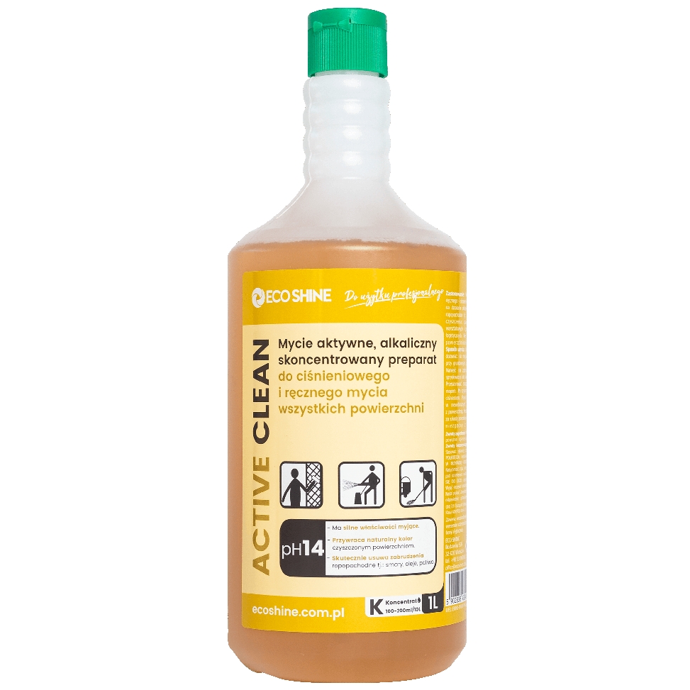 Eco Shine active clean 1l alkaliczny preparat do ciśnieniowego i ręcznego mycia