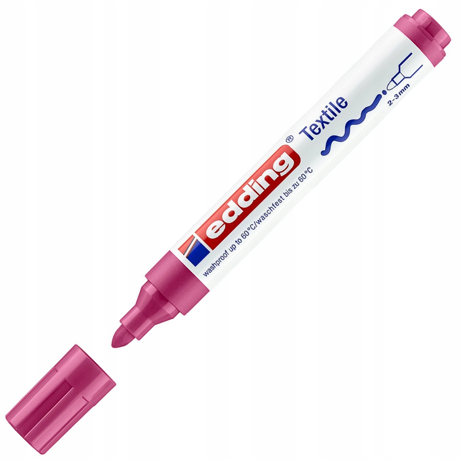 Marker Edding do tkanin karminowy 3 mm okrągły | eazbiuro.pl | Kup online!
