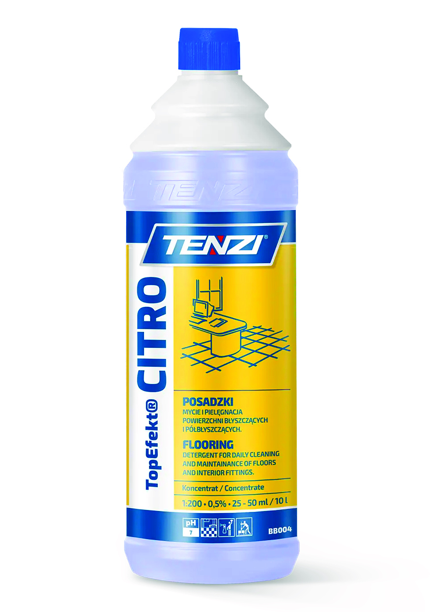 Neutralny płyn do mycia posadzek Tenzi Topefekt Citro zapach cytrusowy 1l Neutralny płyn do mycia posadzek Tenzi Topefekt Citro zapach cytrusowy 1l