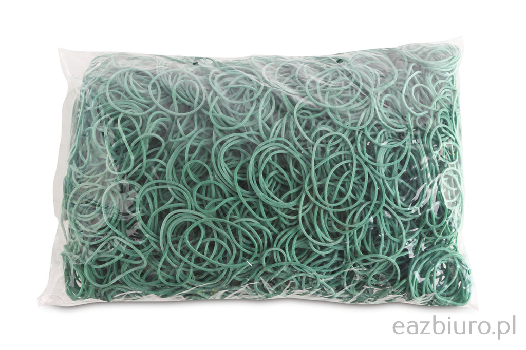 Gumki reCepturki Office Products, średnica 40mm, 1,5x1,5mm, 60% kauczuku, 1000g, zgrzewka, zielone