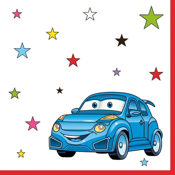 Serwetki Papierowe Cartoon Cars 33 x 33 cm Daisy Lunch napkins