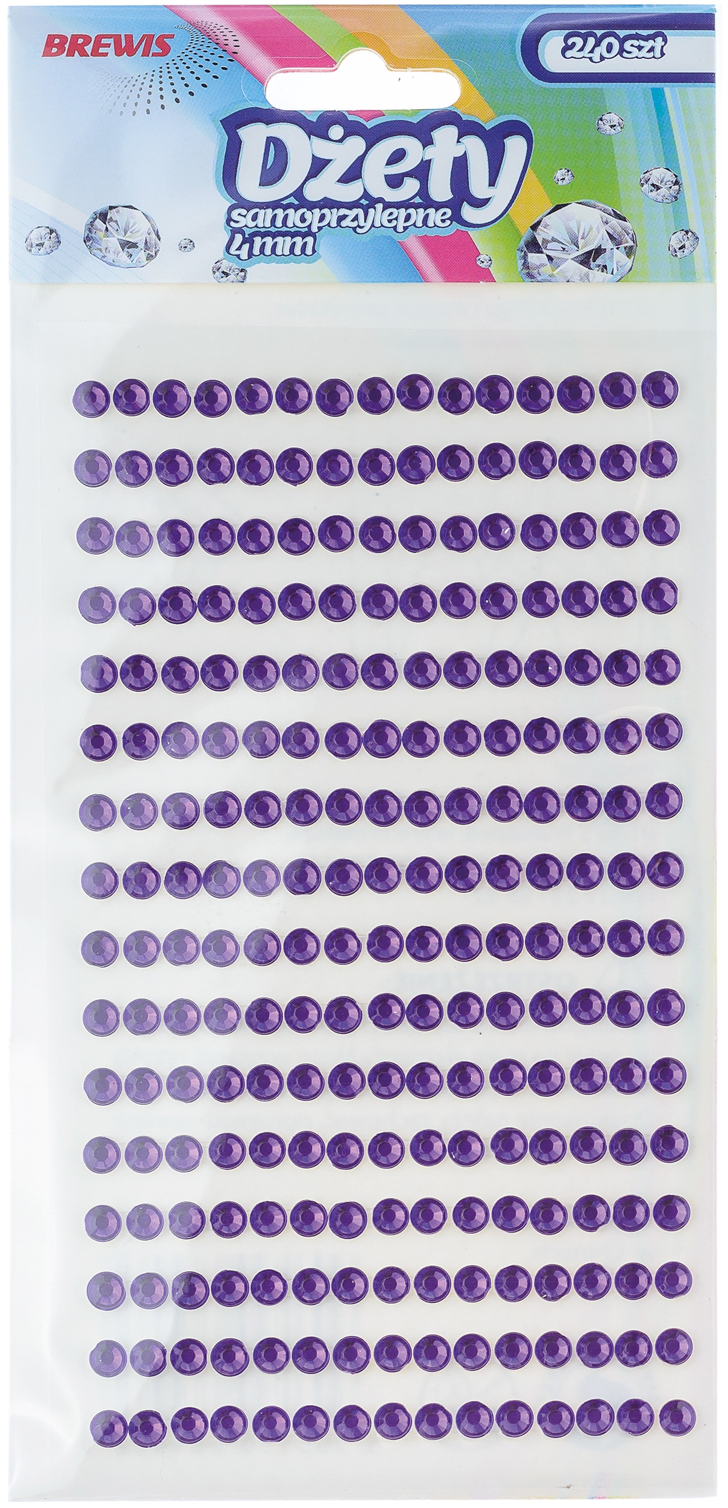 Dżety samoprzylepne 4 mm ds15 fioletowe | eazbiuro.pl | Kup od razu!