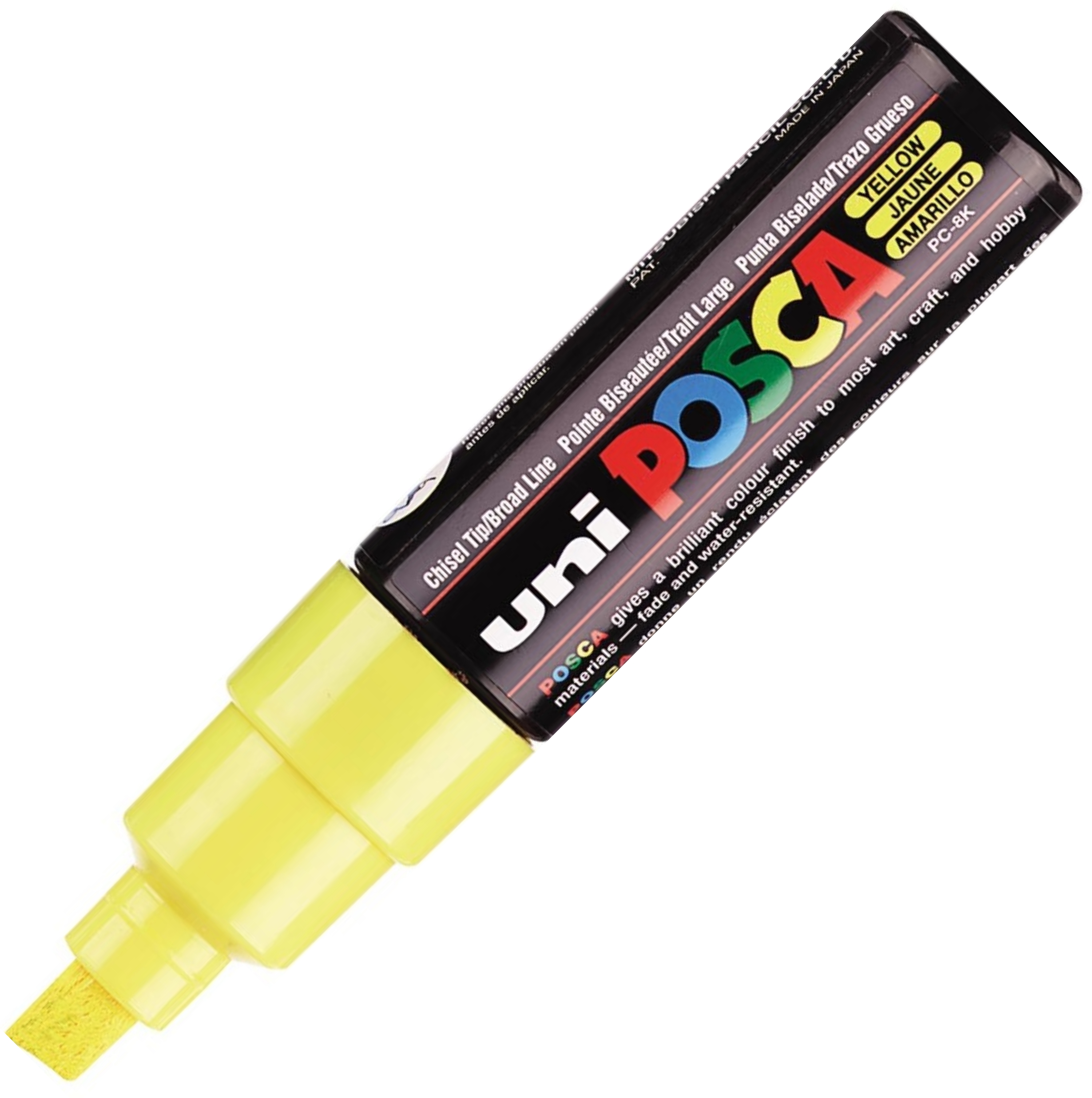 Pc-8k żółty marker posca,uni do biura | eazbiuro.pl | Dodaj do koszyka!
