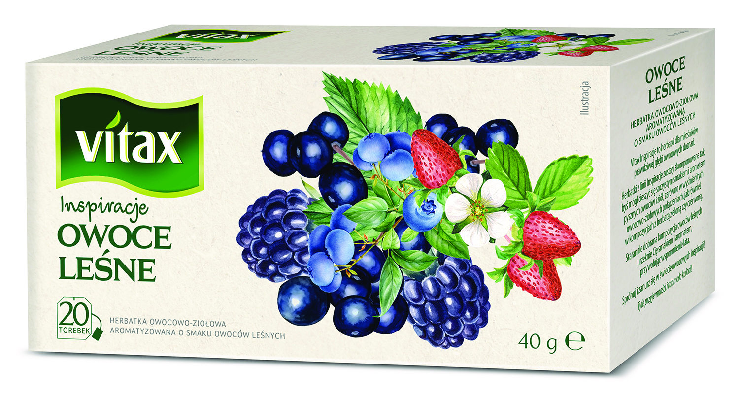 Herbata Vitax inspirations, owOce leśne, 20 torebek Herbata Vitax inspirations, owOce leśne, 20 torebek