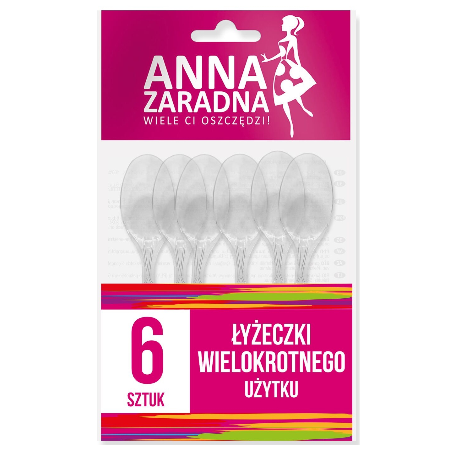 Łyżeczki wielokrotnego użytku 6szt. Anna Zaradna