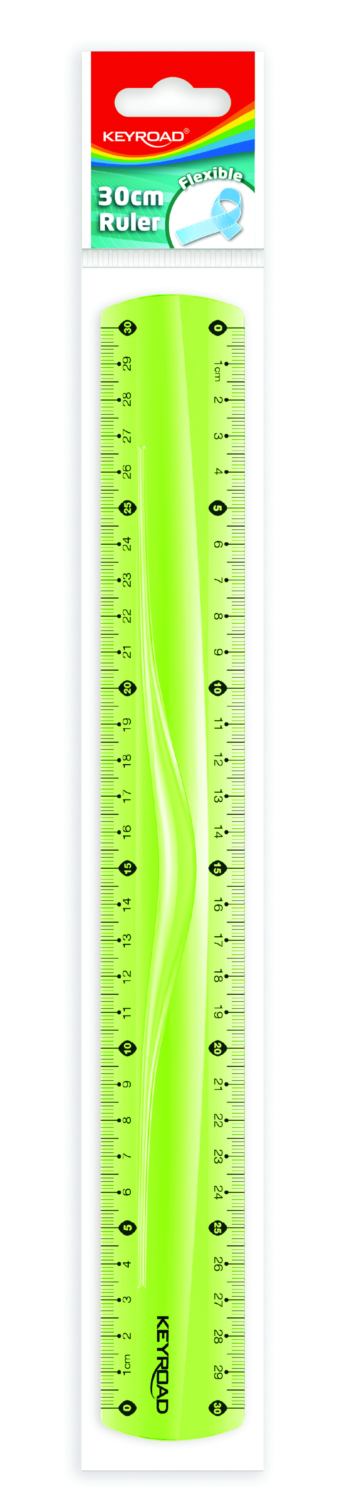Linijka Keyroad, 30cm, elastyczna, zawieszka,