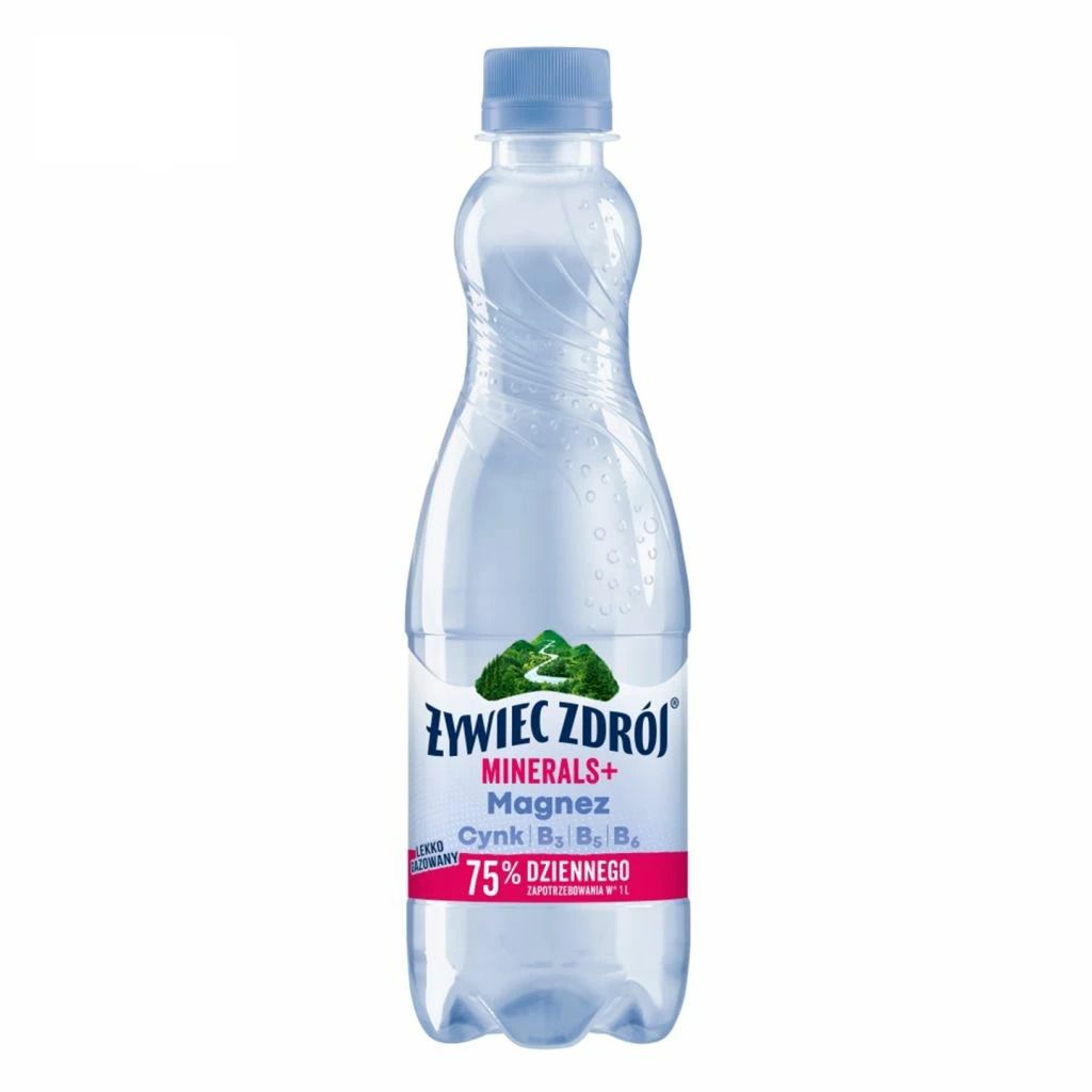 Woda źródlana Żywiec Zdrój Minerals+ lekki gaz 0,5l - kaucja