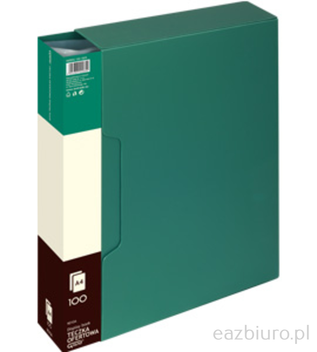 Teczka ofertowa 9010 a 100 koszulek Grand zielona | eazbiuro.pl | Dodaj do koszyka!