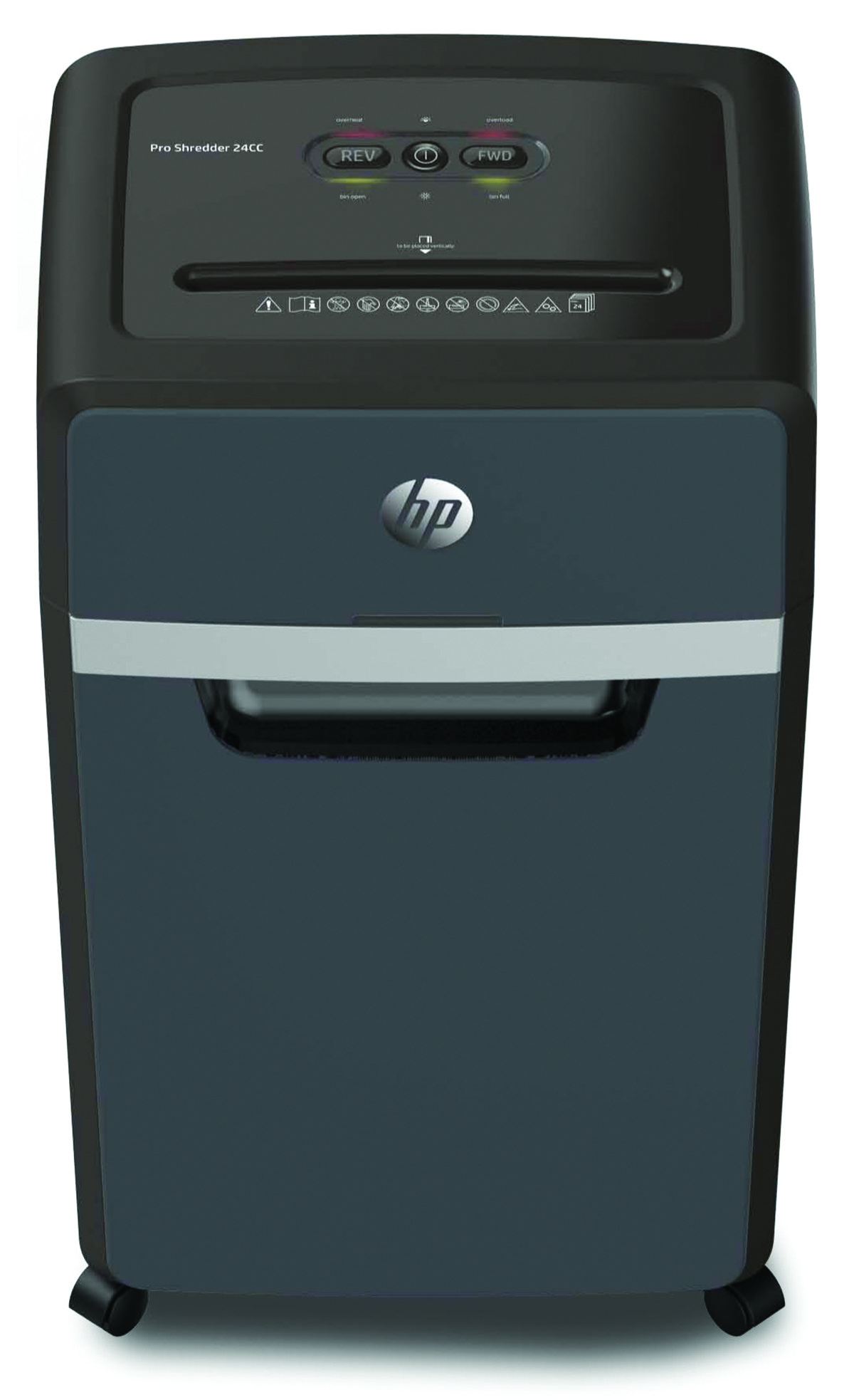 Niszczarka HP pro shredder 24cc, ścinki, p-4, 30l, ciemnoszara Niszczarka HP pro shredder 24cc, ścinki, p-4, 30l, ciemnoszara