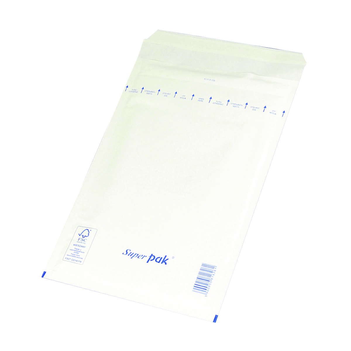 Koperty samoklejące z folią bąbelkową Office Products, hk, B12, 120x215mm/140x225mm, 10 sztuk, białe