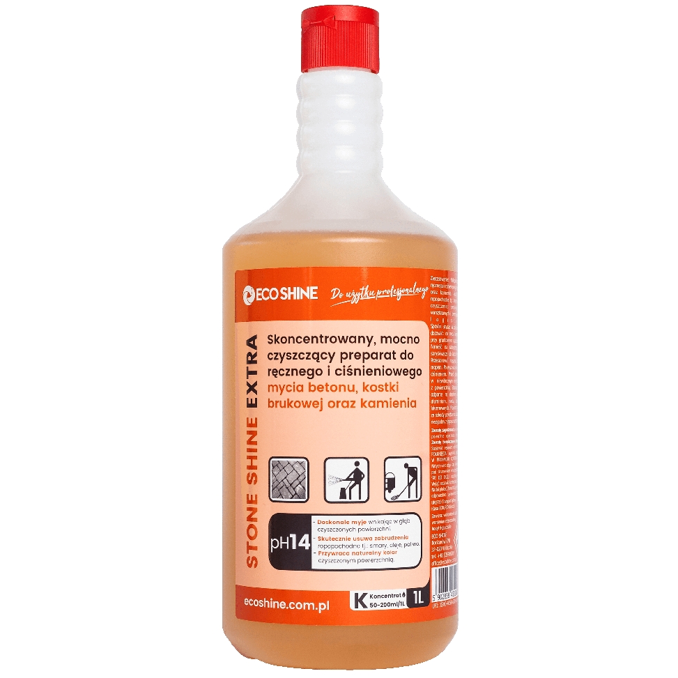 Eco Shine stone shine extra 1l mocno czyszczący preparat do ręcznego i ciśnieniowego mycia betonu i kostki