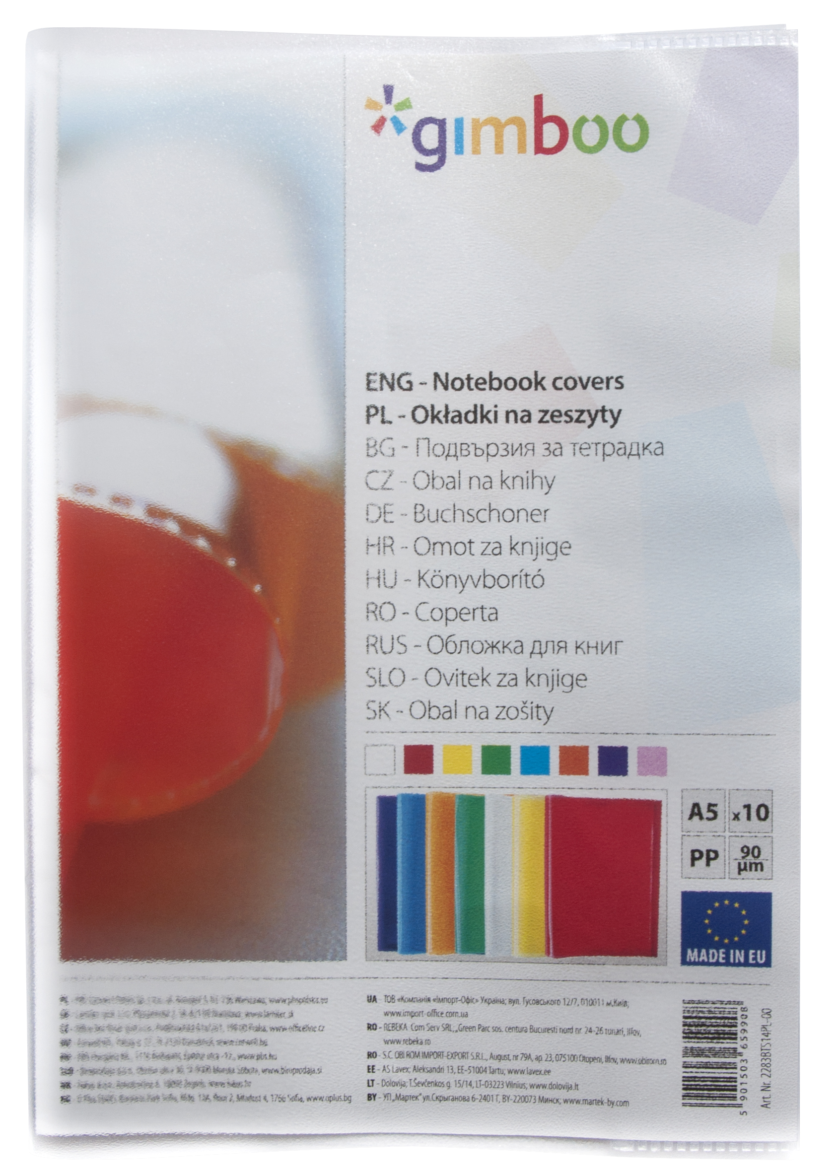 Okładka na zeszyt Gimboo, groszkowa, A5, 90mikr., transparentna | eazbiuro.pl | Kup bez ryzyka!