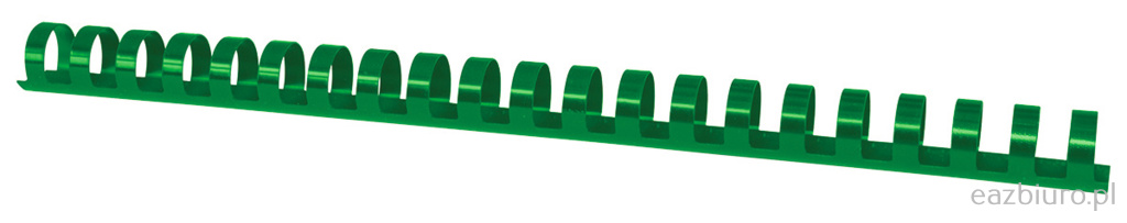 Grzbiety do bindowania Office Products, A4, 16mm (145 kartek), 100 sztuk, zielone