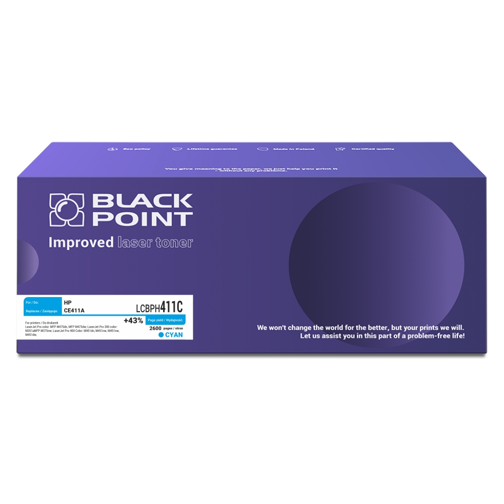Toner Black Point HP cE411a - lcBlack Pointh411c Toner Black Point HP cE411a - lcBlack Pointh411c