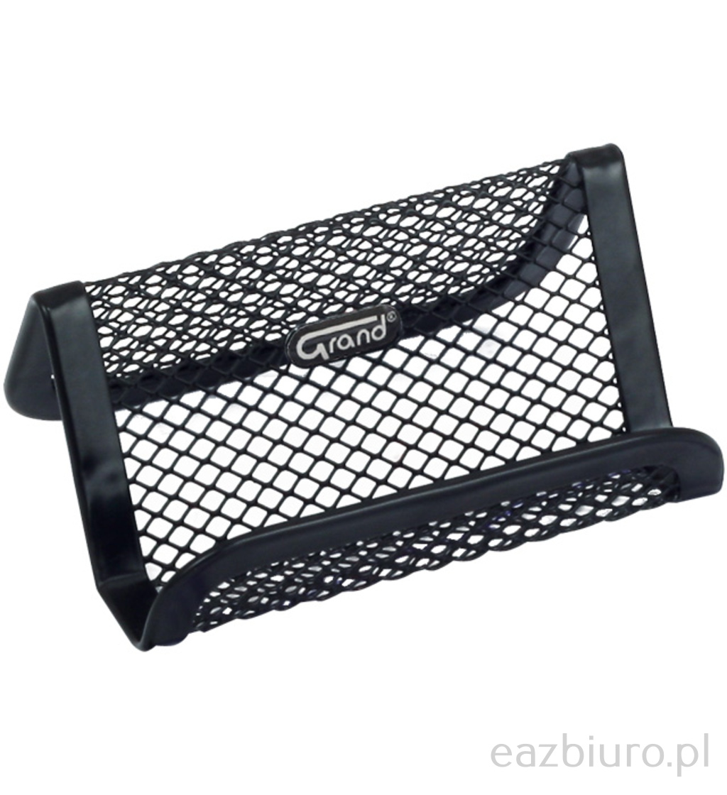 Stojak na wizytowki Grand gr-340 siatka metalowa czarny | eazbiuro.pl | Kup sprytnie!