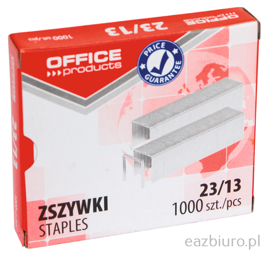 Zszywki Office Products, 23 13, zestaw 1000 sztuk | eazbiuro.pl | Kup online!