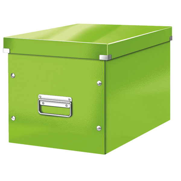 Pudło do przechowywania Leitz click & store wow cube, rozmiar l kolor zielony | eazbiuro.pl | Kup online!