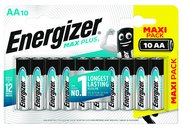 Bateria Energizer max plus, aa, lr6, 1,5v, 10szt.