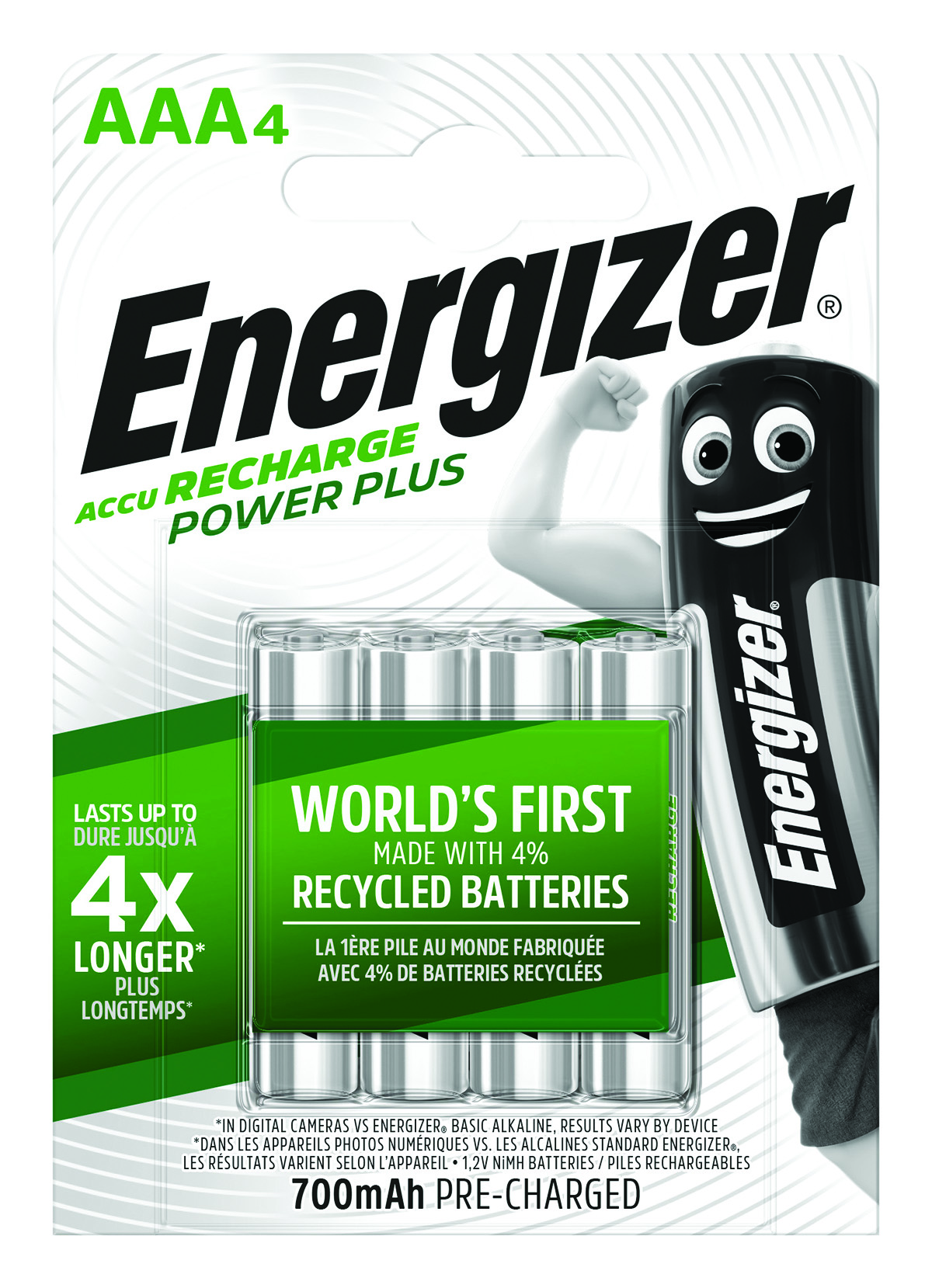 Bateria akumulatory AAA Energizer Power Plus 4 szt.