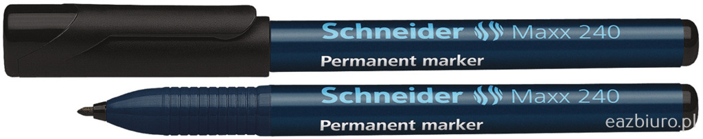 Marker permanentny Schneider maxx 240,1-2 mm, czarny Marker permanentny Schneider maxx 240,1-2 mm, czarny