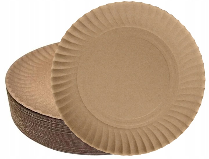 Talerz papierowy 23cm kraft Clarina 50 szt.