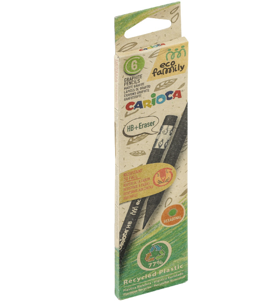 Ołówek hb carioca ecofamily 6 szt.