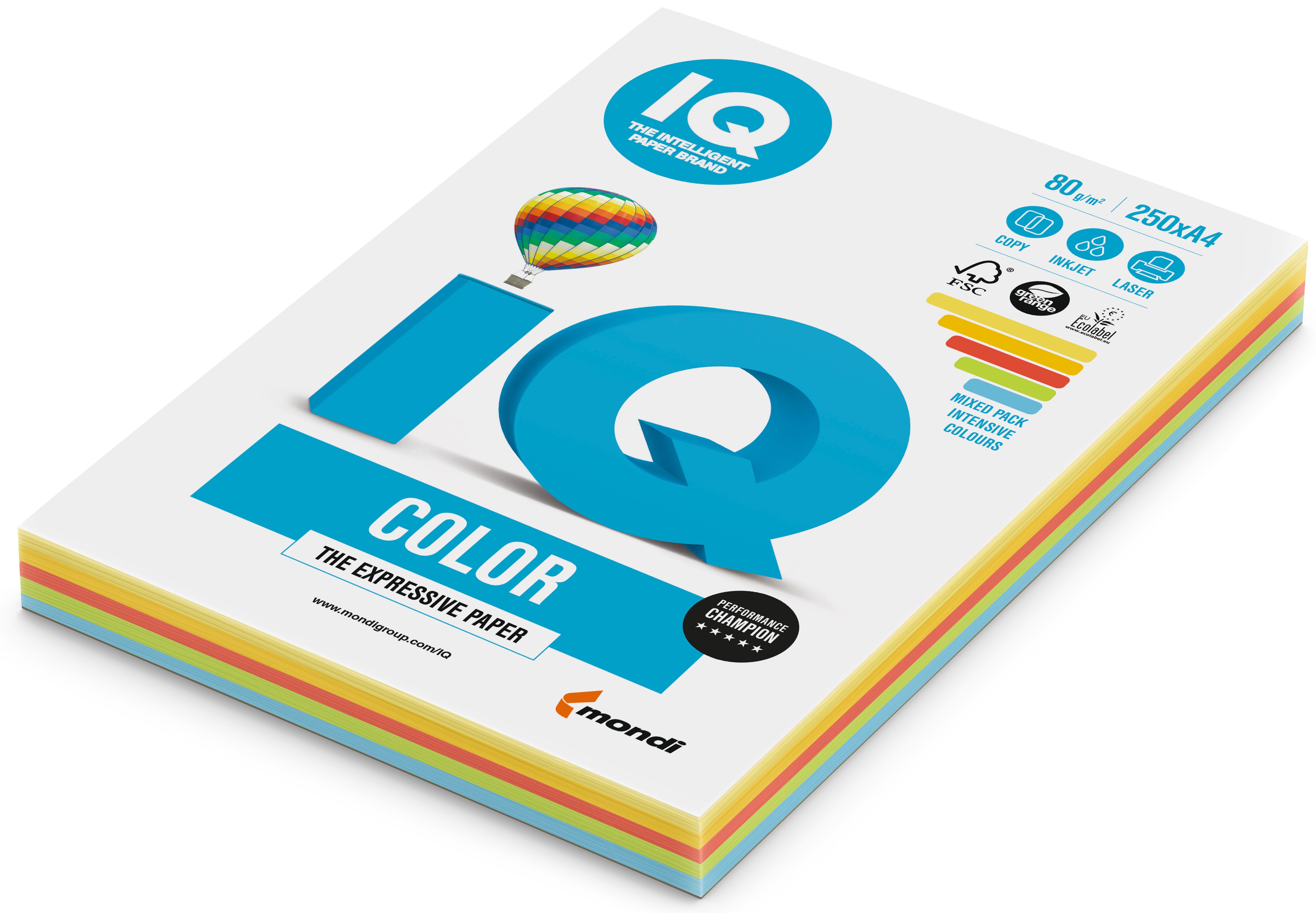 Papier ksero iq color A4 mix intensive 100 arkuszy 4 kolory Papier ksero iq color A4 mix intensive 100 arkuszy 4 kolory