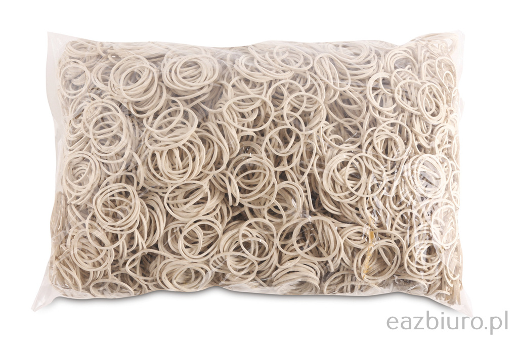 Gumki reCepturki Office Products, średnica 25mm, 1,5x1,5mm, 60% kauczuku, 1000g, zgrzewka, białe
