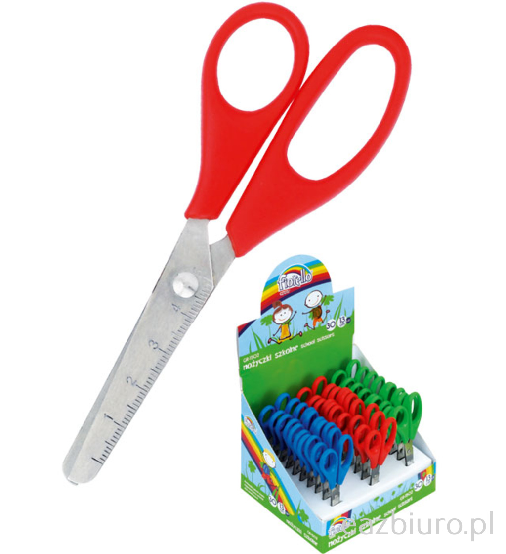 Nożyczki Fiorello 5,25 gr-1502 - 13 cm z linijką | eazbiuro.pl | Zamów już dziś!