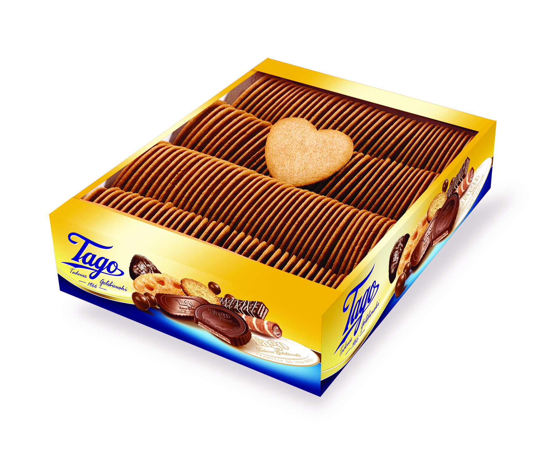 Ciastka słodkie serduszka tago, 2,5kg Ciastka słodkie serduszka tago, 2,5kg