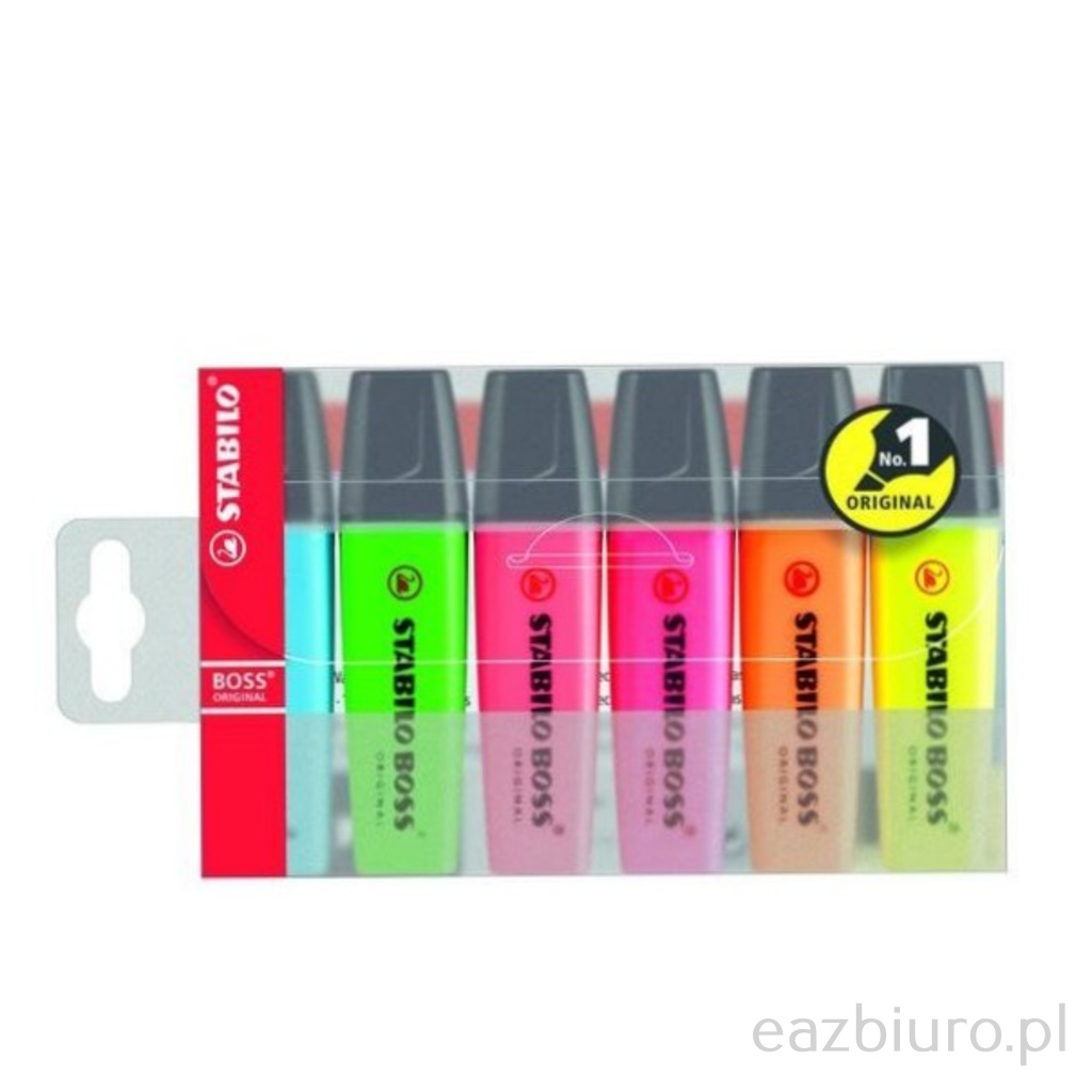 Zakreślacz Stabilo boss original mix 6 kolorów | eazbiuro.pl | Zamów wygodnie!