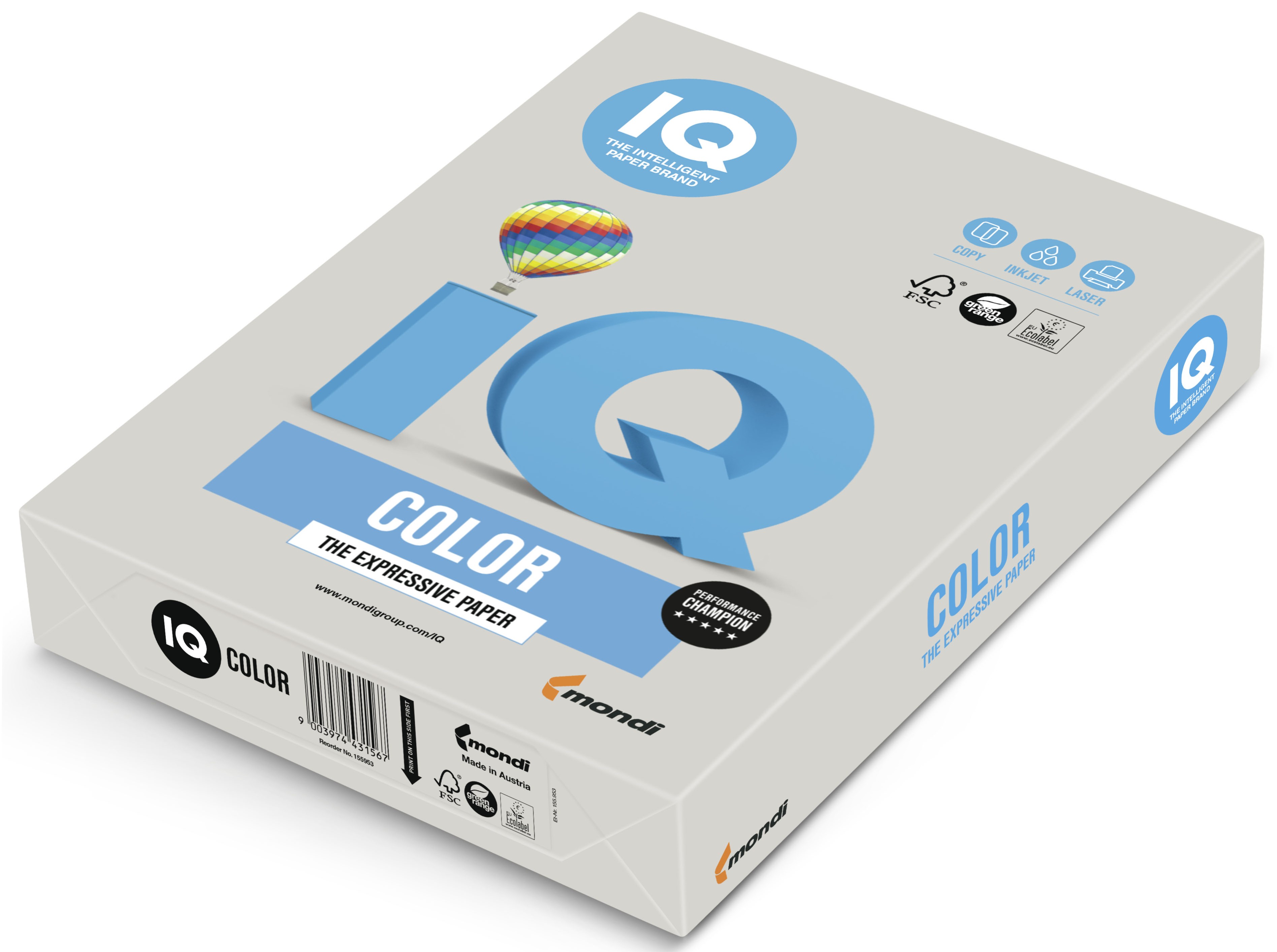 Papier ksero iq color A4 szary 160 g/m2 gr21 Papier ksero iq color A4 szary 160 g/m2 gr21